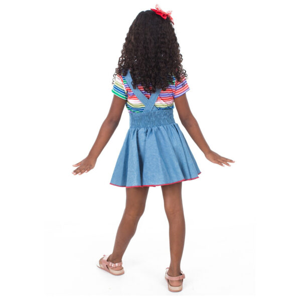 Fantasia Chucky Infantil Feminino Carnaval Halloween Festa