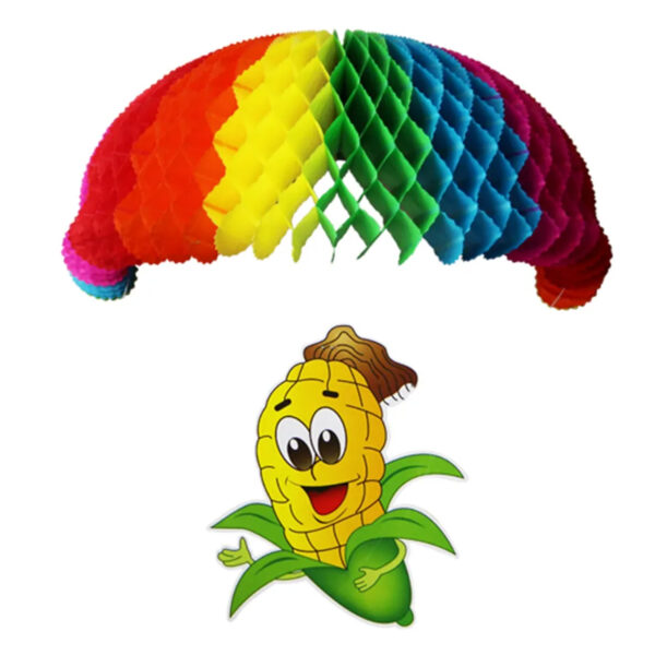 Enfeite Festa Junina Paraquedas Colorido Milho Balão Menina