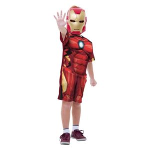 Fantasia Homem De Ferro Clássico Curto Infantil Festa Carnaval Halloween Marvel Vingadores