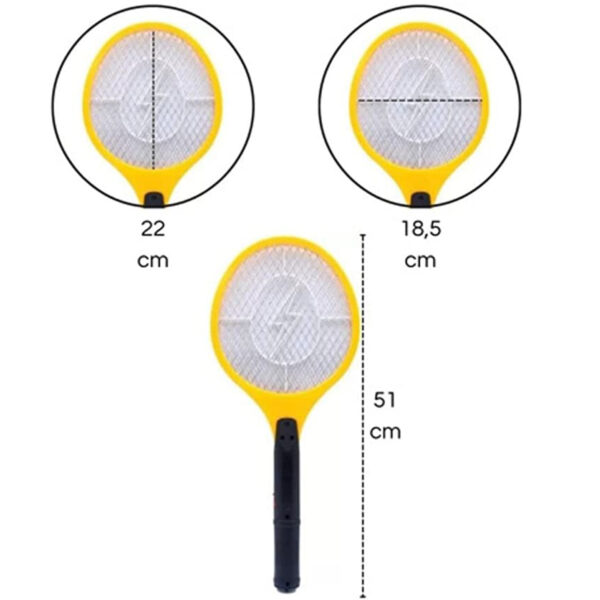 Raquete Mata Mosca e Pernilongo Elétrica Recaregavél BIVOLT