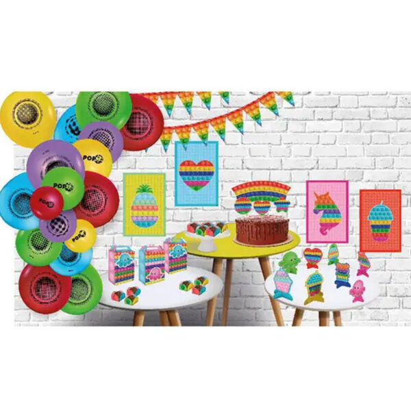 Kit Decorativo Só um Bolinho POP IT 7peças Festa Aniversário