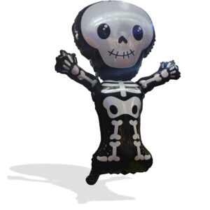 Balão Metalizado Esqueleto Caveira 82cm Festa Halloween Evento