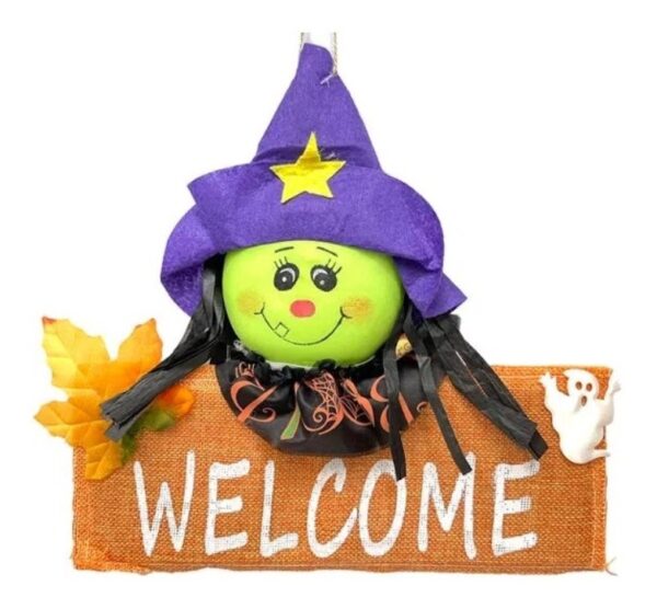 Placa Welcome Halloween Decorativa Festa Diversão Terror