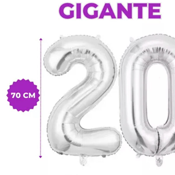 Kit Ano Novo Balão Metalizado Gigante 70CM Réveillon Decoração