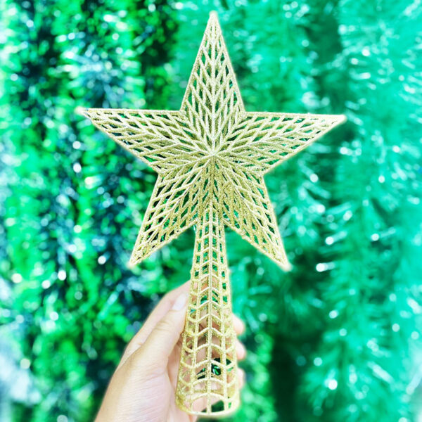 Enfeite Estrela Aramada 27cm Decoração De Árvore Natalina Festa Ornamentação