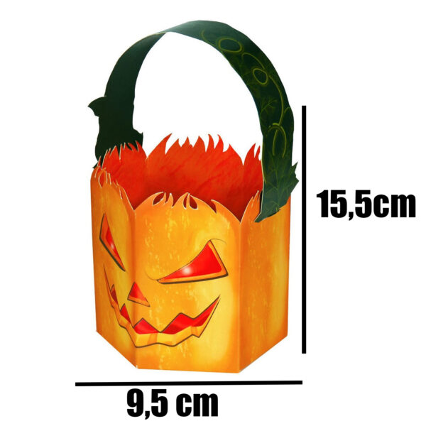 Cesta Abóbora Decorativa Halloween Diversão Festa Terror