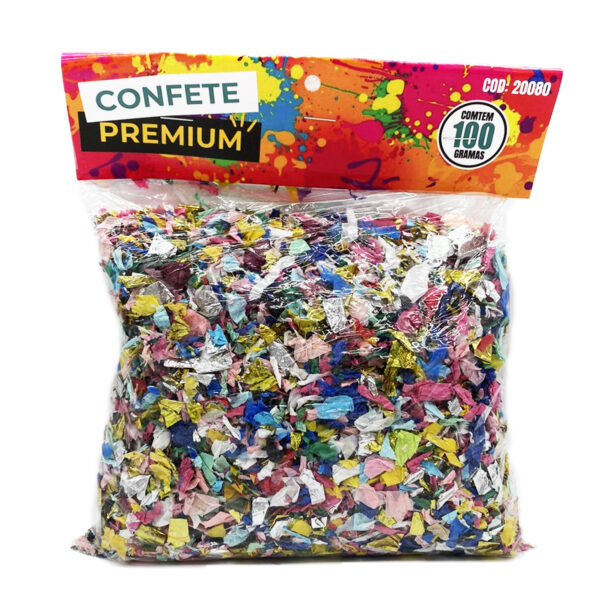 10 Confete de Papel Colorido Premium 100g Carnaval Bloco Festa Folia Abre Alas Evento Diversão Alegria