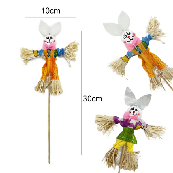 Kit 5 Palitos De Bambu Petiscos Pascoa Coelho 30cm Espetinho Festa Decoração