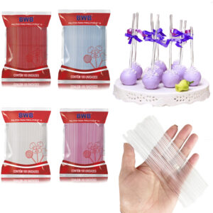 100 Palitos Para Pirulito Topper De Bolo Transparente 14 cm Canudo Para Confeitaria Doces Topo de Bolo Festa