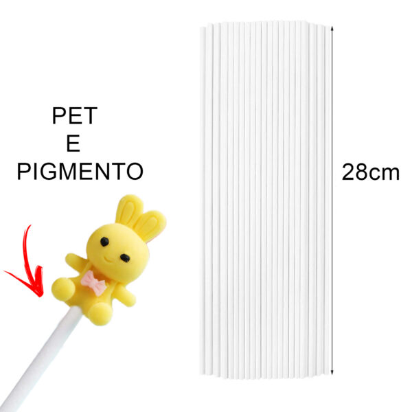 50 Palitos Para Pirulito Topper De Bolo Transparente 28cm Canudo Para Confeitaria Doces Topo de Bolo Festa