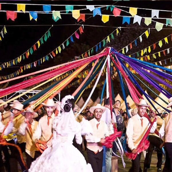 Kit 200 Metros Bandeirinha Festa Junina Diversão Caipira São João