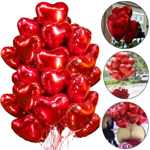 10 Balão Metalizado Coração Decoração Dia Das Mães Namorados