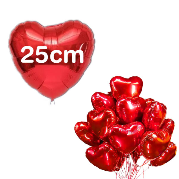 10 Balão Metalizado Coração Decoração Dia Das Mães Namorados