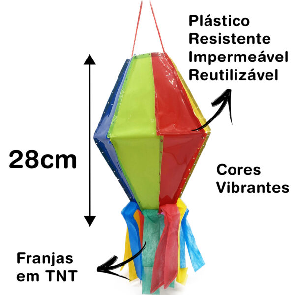 Balão De Festa Junina Grande 28cm Plástico Quermesse Decoratico Enfeite