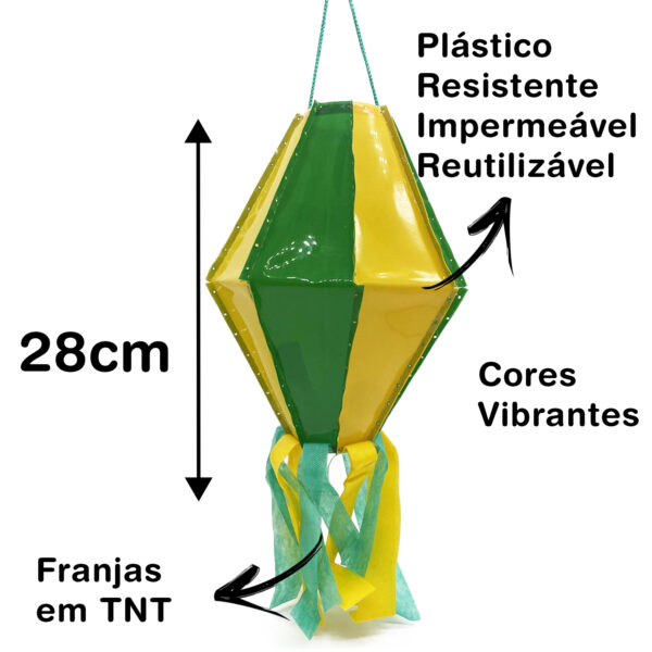 Kit 3 Balão De Festa Junina Grande 28cm Verde e Amarelo Plástico Quermesse Decoratico Enfeite