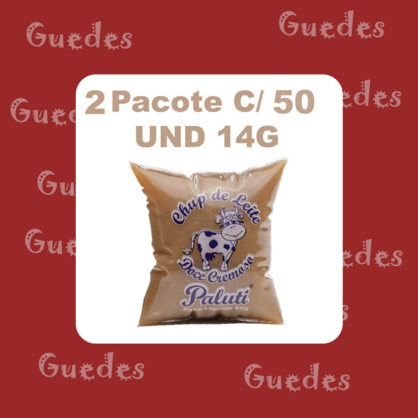 Kit 2 Chup-Chup de Leite 700g Paluti 50Unidades Tradicional