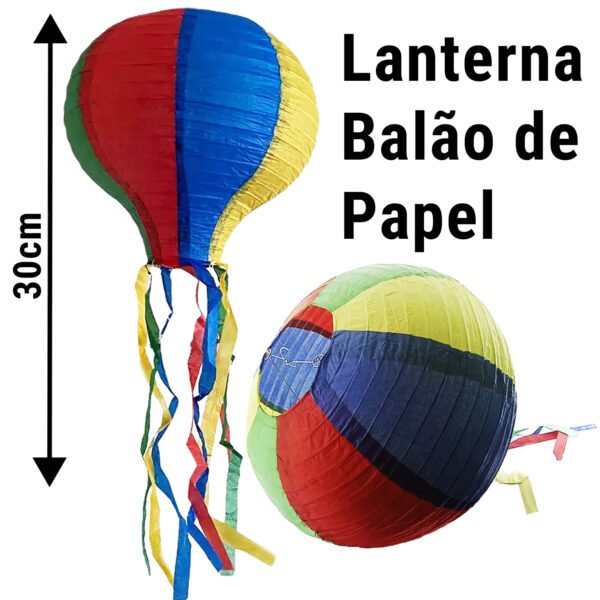 05 Enfeite Lanterna Clássica Junina Festa São João Caipira 30cm