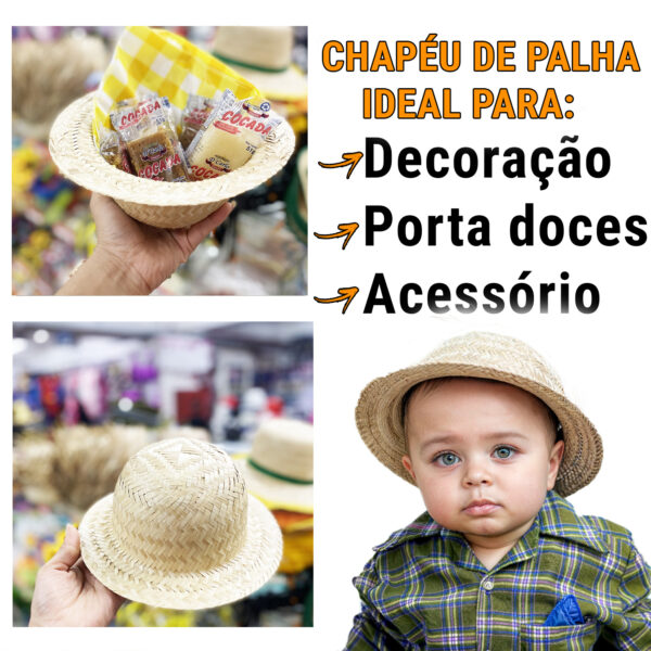 05 Chapéu De Palha Festa Junina Caipira Infantil Bebe Arraiá