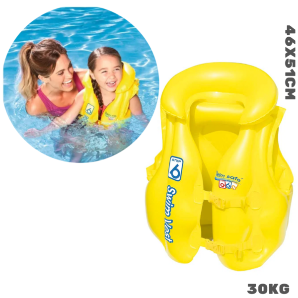 Colete Inflável Infantil Premium 30kg Piscina Praia Verão