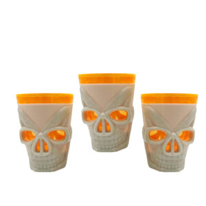 12 Copo De Shot Caiveira 55ml Plástico Halloween Carnaval