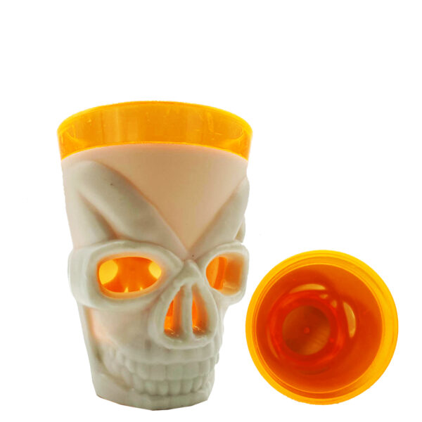 12 Copo De Shot Caiveira 55ml Plástico Halloween Carnaval