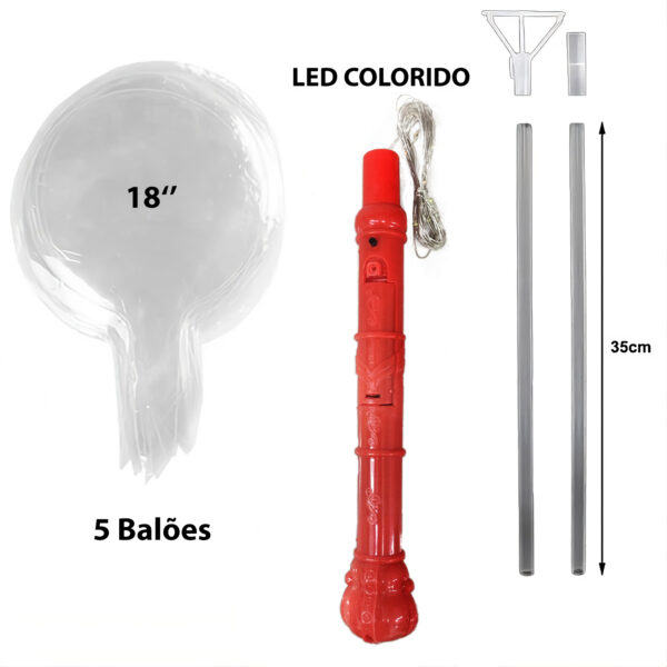 Kit 5 Balões Bubble LED 18