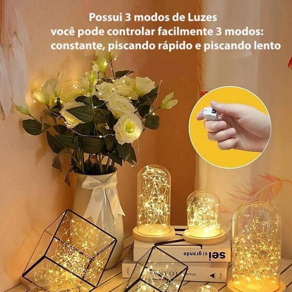 Kit 10 Fios de Luz LED E Fada 3Metros- Iluminação Decorativa