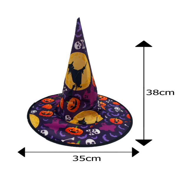 Chapéu De Bruxa Estampado Sortido Halloween Carnaval Fatasia