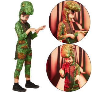 Fantasia Dinossauro T-rex Unissex Infantil Luxo Longo Verde Adicionar aos favoritos