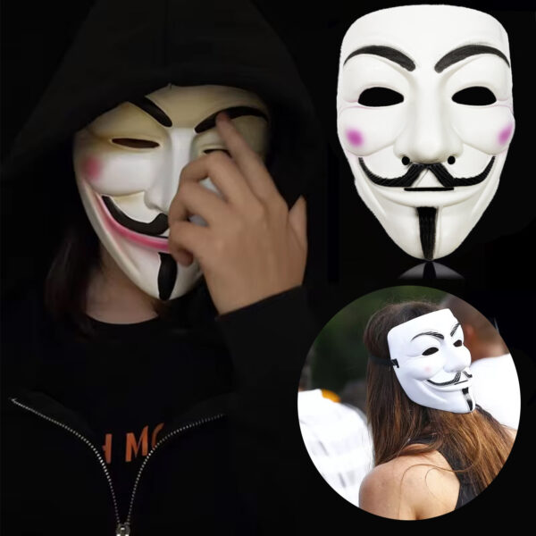 Máscara Halloween V de Vingança - Hacker Anônimo, Cosplay