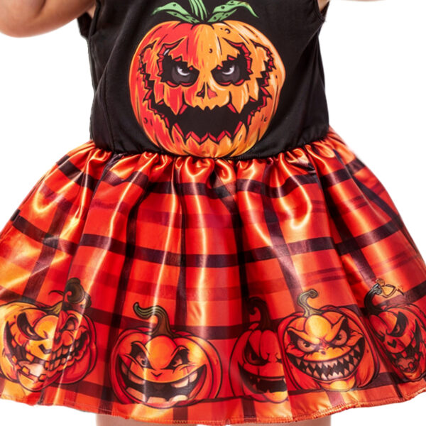 Fantasia Halloween Vestido Bruxinha Abóbora Baby Mesversario